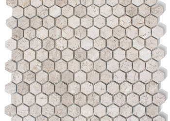 Mozaika heksagonalna z marmuru Tundra Grey