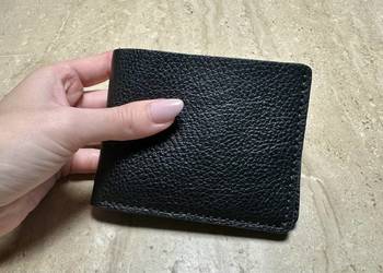 Portfel ręcznie szyty ze skóry naturalnej