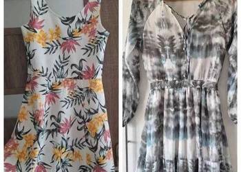 Śliczne letnie zwiewne sukienki 34 Mohito H&M zestaw 2 szt