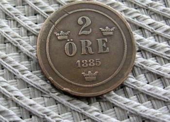 Szwecja 2 Ore 1885r - Niski nakład tego rocznika