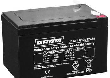 Akumulator żelowy 12V 12Ah GROM LP12-12