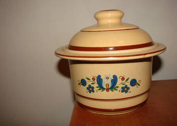 Bolesławiec wzór kaszubski pojemnik kuchenny PRL