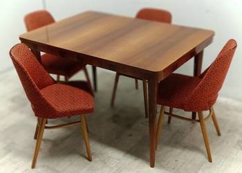 stół Halabala orzech design lata 60/70 vintage Czechosłowacja