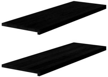 Parapety 2 szt. ciemnobrązowy 120x40x2 cm lite drewno dębowe WM-4009202