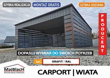 Garaż Blaszany/CARPORT/- ALTANA /PROFIL/Wiata Samochodowa  - Maj-BlacH