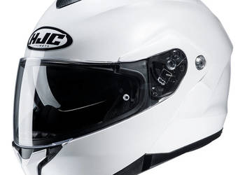 Szczękowy kask motocyklowy HJC C91 Blenda Biały Połysk