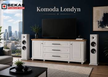 Biała Komoda 160 ` Londyn Dąb Biały Każdy KOLOR RAL BEKAS Producent Mebli