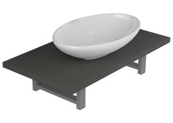 Dwuczęściowy zestaw mebli do łazienki ceramiczny szary WM-279331