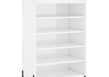 Szafka na buty wysoki połysk biała 60x35x105 cm WM-829622