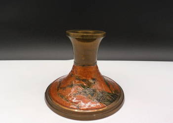 Stylowy Świecznik – Mosiądz i Emalia – Styl Orientalny