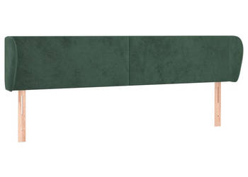 Zagłówek uszak ciemnozielony 203x23x78/88 cm aksamitny WM-3116933