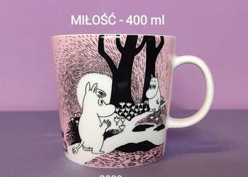 MUMINKI kubek duży 0,4 l Moomin Arabia Finland - MIŁOŚĆ - z naklejką