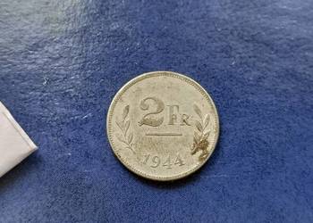 Stare monety 2 frank 1944 Belgia