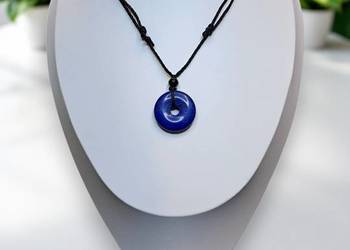 Zawieszka wisiorek z lapisu, LAPIS LAZULI donut, donat, oponka #561