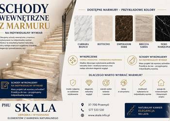na wymiar schody wewnętrzne z marmuru