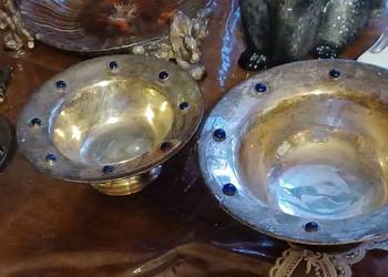 W POZNANIU KUP 3 ZABYTKOWE POSREBRZANE INDYJSKIE Z KAMYKAMI 3 MISY ZA 149Z