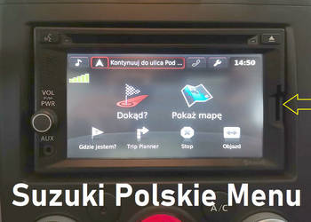 Suzuki Polskie Menu Garmin Fuji Vitara SX4 Swift Mapa 2027 Radary OLSZTYN