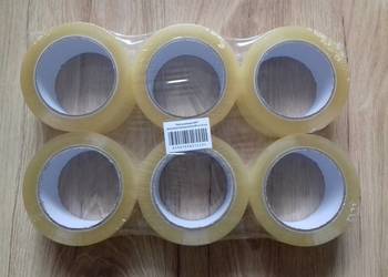 6x Taśmy pakowe przylepne przezroczyste 48mmx90m klej akryl, BOPP, 65907038