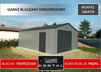 Garaż Blaszany - POPIELATY 3x8 |Blaszak| Garaże Wiata |Hala| -ESSTAL-
