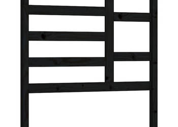 Wezgłowie łóżka czarne 81x4x104 cm lite drewno sosnowe WM-818119