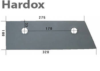 Płoza krótka HARDOX 737559/L k części do pługa INTERNATIONAL