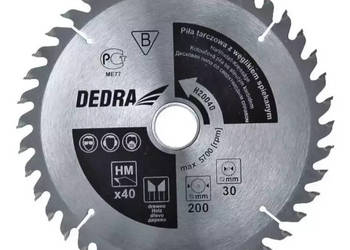 PIŁA TARCZOWA DO DREWNA Z WĘGLIKIEM DEDRA H60080 80 ZĘBÓW, ŚR.600X30MM, WI…