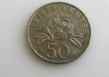 Moneta  50 centów 1995 ( Singapur )