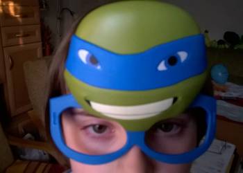 maska wojowniczego żółwia NINJA