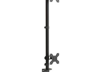 Stojak na dwa monitory czarny stalowy VESA 75/100 mm WM-358000
