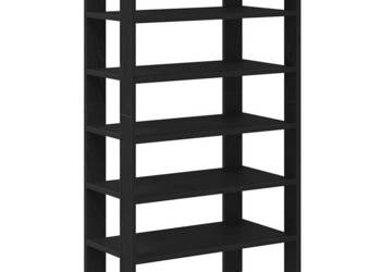 Półka na buty czarna 61x32x105 cm materiał drewnopochodny WM-859861
