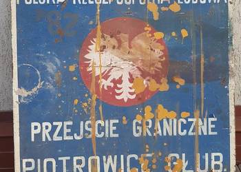 Tablica graniczna PRL loft Pietrowice