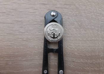 Guziki srebrne plastikowe z kotwicą 2 mm (20 sztuk)