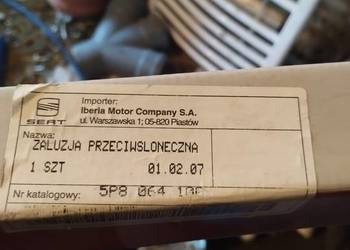 Roleta przeciwsłoneczna seat altea xl tylna szyba