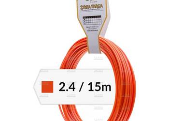 Żyłka tnąca 2.4/15m k kwadrat pomarańcz PIN004 -
