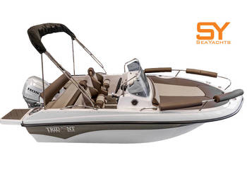 ŁÓDZ MOTOROWA TRIDENT 530 SUNDECK KABINOWA z PRZYCZEPĄ