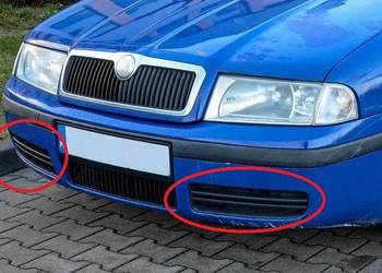 Zaślepki kratki zderzaka przedniego – Skoda Octavia I
