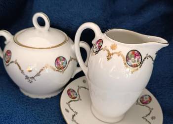 Porcelana Victoria mlecznik talerzyk cukiernica