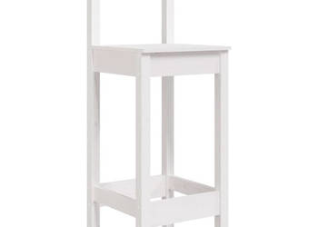 Stołki barowe 2 szt. białe 40x415x112 cm drewno sosnowe WM-822143