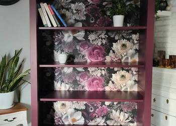 Śliczny Regał biblioteka BURGUND + KWIATY