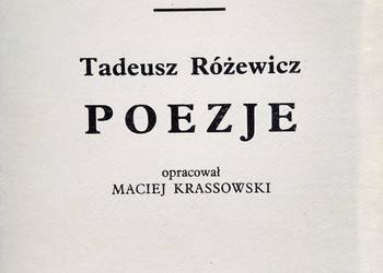 Poezje Różewicz biblioteki Warszawa księgarnie Targówek