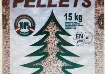 pelet A1 16,5MJ/kg 4,6KW/kg zawartość popiołu 0,7% średnica 6mm