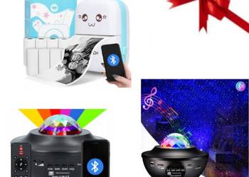 PROJEKTOR LED gwiazd nieba + MINI DRUKARKA z 11 Rolkami HIT