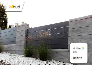 Ogrodzenie aluminiowe grafit ALFEN N06 - Gdynia [N06]