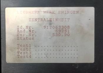 Sterownik litronic do żuraw dźwig Liebherr LTM1025