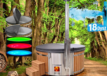 BALIA Ogrodowa Jacuzzi PIEC Hydromasaż 200cm - LED