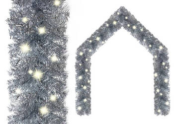 Girlanda świąteczna z lampkami LED 10 m srebrna WM-329206