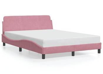 vidaXL Rama łóżka z zagłówkiem Dover różowa(SKU:373157)