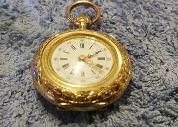 Złoty zegarek kiszonkowy damski Próba 585