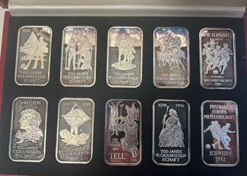 Ekskluzywny zestaw 10 srebrnych sztabek 1 uncja – Szwajcarska jakość ! #2