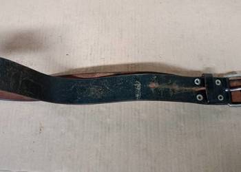 Wojskowy skórzany pas pasek skóra retro stary vintage